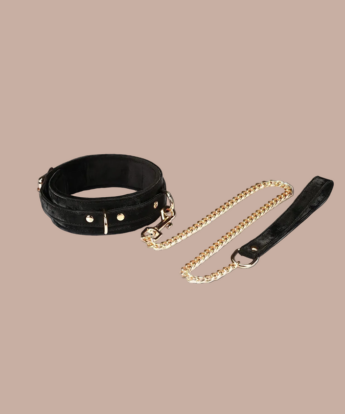 Liebe Seele Boudoir Amor Vegan Collar with Leash – Black