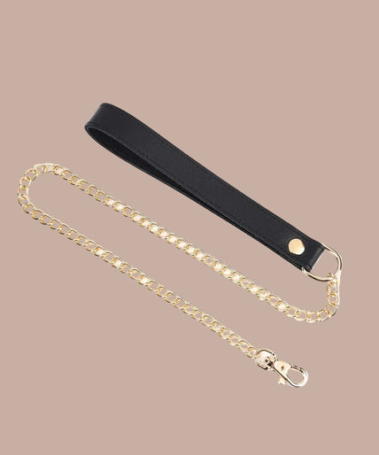 Liebe Seele – Flower Rhythm Leather Collar with Leash – Black Flowers – 40% Liebe Seele – Flower Rhythm Leather Collar with Leash – Black Flowers – 40%