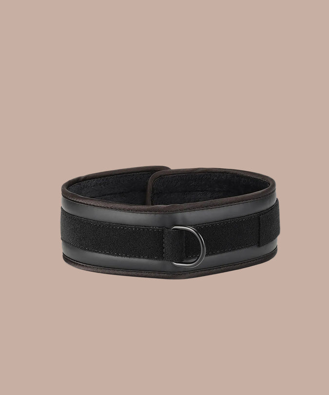 Liebe Seele veganistisch fetisj halsband met riem – zwart