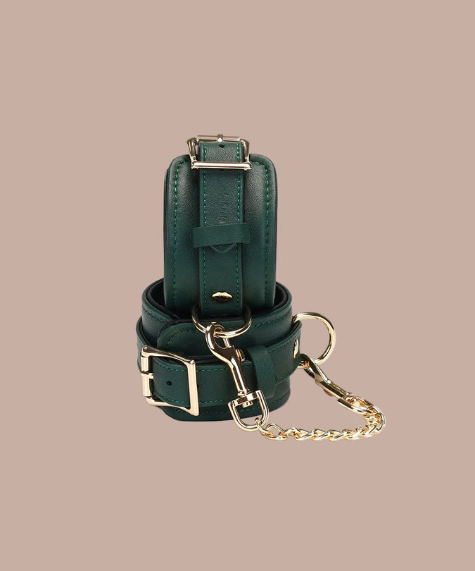 Liebe Seele Cow Leather Ankle Restraints – Mossy Chic Green