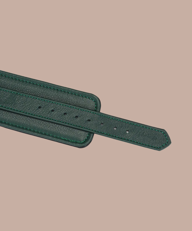 Liebe Seele Cow Leather Ankle Restraints – Mossy Chic Green
