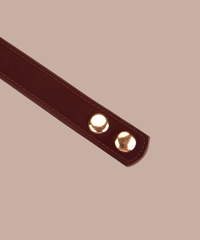 Liebe Seele Vegan Halsband met Tepelklemmen – Metallic Donkerrood
