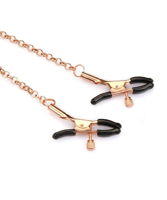 Lieve Ziel – Metallic Shade Vegan Halsband met Tepelklemmen