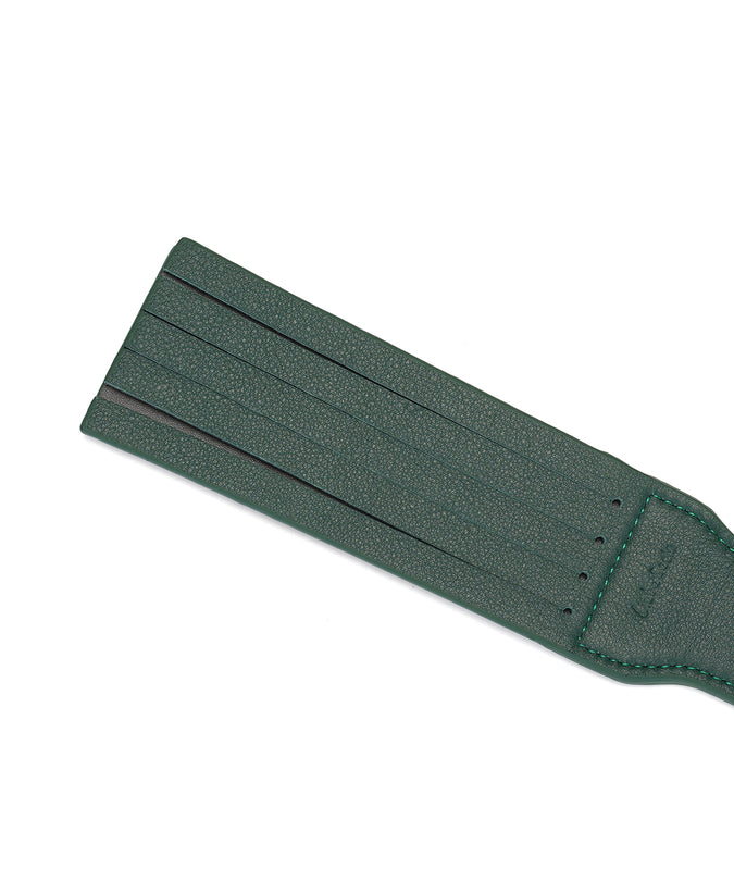 Liefdevolle Ziel Koeienleer Gespleten Tawse Paddle – Mosgroen Chic