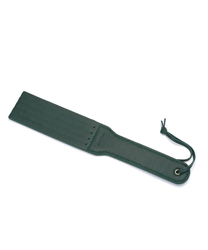 Liefdevolle Ziel Koeienleer Gespleten Tawse Paddle – Mosgroen Chic