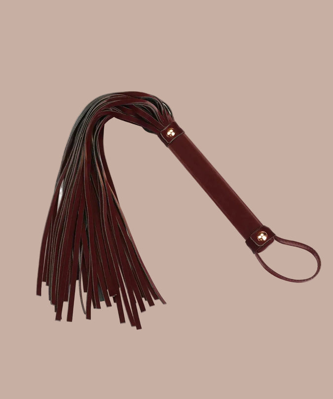 Liebe Seele Vegan Flogger – Metallic Schaduw Donkerrood