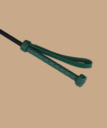 Liebe Seele Mossy Chic Leather Riding Crop – Green Liebe Seele Mossy Chic Leather Riding Crop – Green