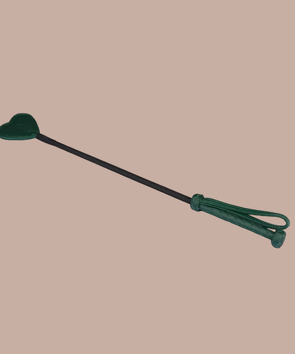 Liebe Seele Mossy Chic Leather Riding Crop – Green Liebe Seele Mossy Chic Leather Riding Crop – Green