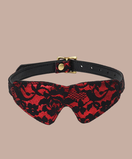 Lieve Ziel Kant en Fluweel Blinddoek – Victoriaanse Tuin Donkerrood Lieve Ziel Kant en Fluweel Blinddoek – Victoriaanse Tuin Donkerrood