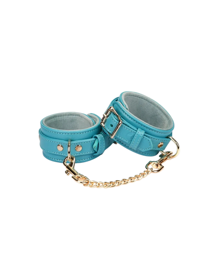 Liebe Seele Siren's Cove Lamb Leather Ankle Cuffs with Velvet Lining – Blue Liebe Seele Siren's Cove Lamb Leather Ankle Cuffs with Velvet Lining – Blue