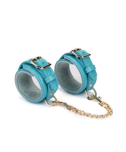 Liebe Seele Siren's Cove Lamb Leather Ankle Cuffs with Velvet Lining – Blue Liebe Seele Siren's Cove Lamb Leather Ankle Cuffs with Velvet Lining – Blue