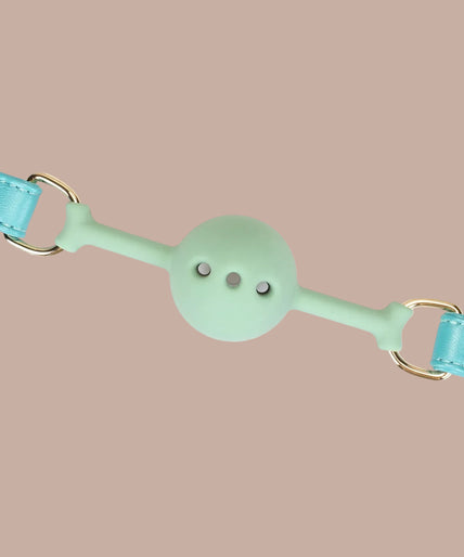 Liebe Seele Siren's Cove Lams leder Ball Gag – Blauw Liebe Seele Siren's Cove Lams leder Ball Gag – Blauw