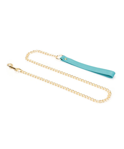 Liebe Seele Siren's Cove Lamb Leather Collar with Velvet Lining and Leash – Blue Liebe Seele Siren's Cove Lamb Leather Collar with Velvet Lining and Leash – Blue