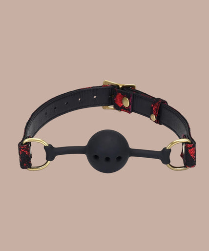 Liebe Seele Ademend siliconen ball gag – Victoriaanse tuin donkerrood Liebe Seele Ademend siliconen ball gag – Victoriaanse tuin donkerrood