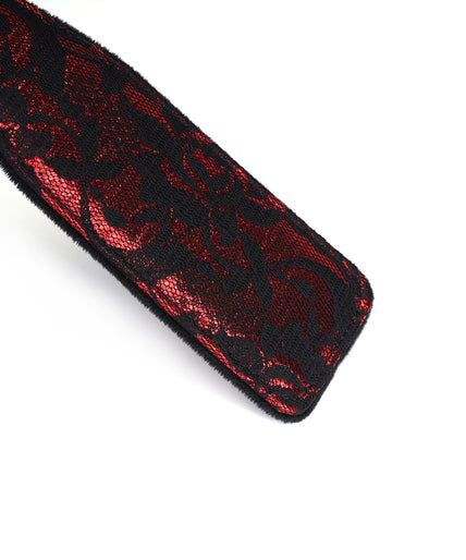 Liebe Seele Lace and Velvet Spanking Paddle – Victorian Garden Dark Red Liebe Seele Lace and Velvet Spanking Paddle – Victorian Garden Dark Red