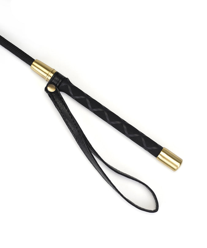 Liebe Seele Lace and Velvet Riding Crop – Victorian Garden Dark Red