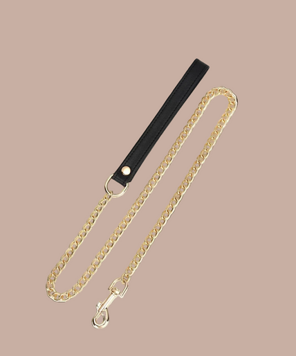 Liebe Seele Dark Secret Leren Halsband met Ketting - Zwart Liebe Seele Dark Secret Leren Halsband met Ketting - Zwart
