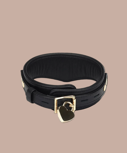Liebe Seele Dark Secret Leren Halsband met Ketting - Zwart Liebe Seele Dark Secret Leren Halsband met Ketting - Zwart