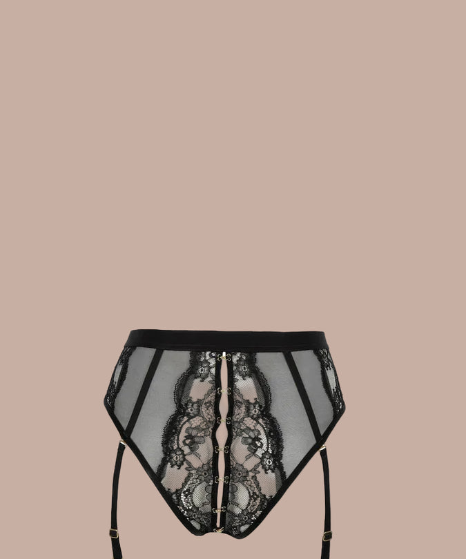Atelier Amour – Evasion Sensuelle Open Harness Slip Zwart