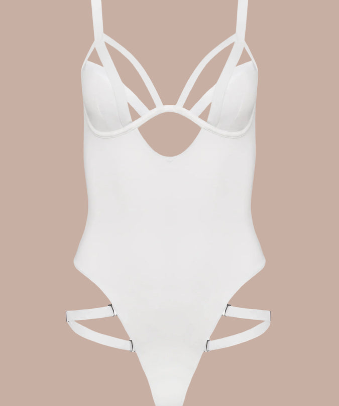 Maison Close – Fatale Bodysuit White – Lingerie & Swimsuit