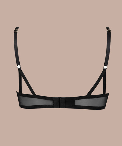 Atelier Amour – Fleur Défendue Wired Triangle Bra Black Atelier Amour – Fleur Défendue Wired Triangle Bra Black
