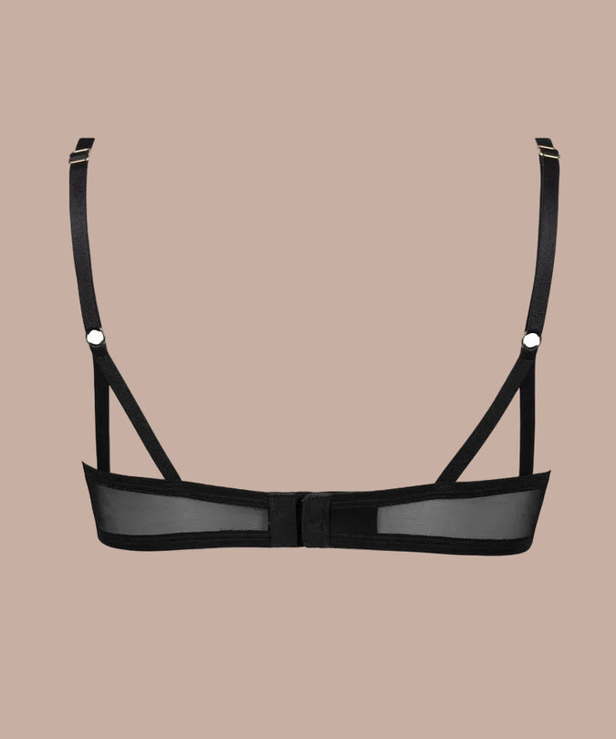 Atelier Amour – Fleur Défendue Wired Triangle Bra Black