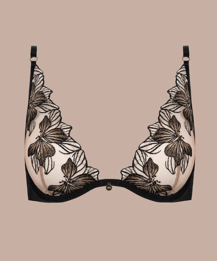 Atelier Amour – Fleur Défendue Wired Triangle Bra Black Atelier Amour – Fleur Défendue Wired Triangle Bra Black