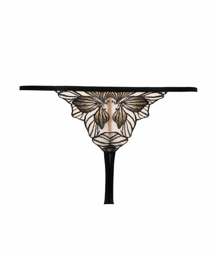Atelier Amour Fleur Défendue Thong - Black Atelier Amour Fleur Défendue Thong - Black