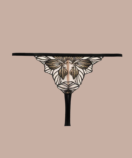 Atelier Amour – Fleur Défendue Thong Black Atelier Amour – Fleur Défendue Thong Black