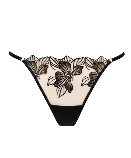 Atelier Amour Fleur Défendue Thong - Black Atelier Amour Fleur Défendue Thong - Black