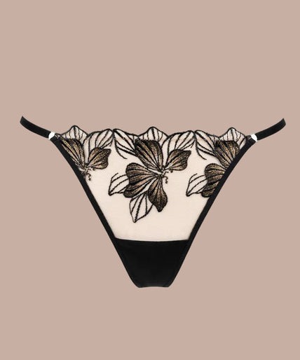 Atelier Amour – Fleur Défendue Thong Black Atelier Amour – Fleur Défendue Thong Black