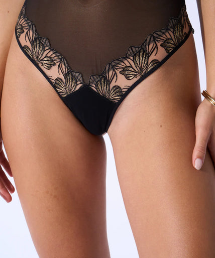 Atelier Amour Fleur Défendue Bodysuit - Black Atelier Amour Fleur Défendue Bodysuit - Black