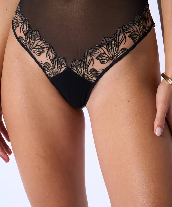 Atelier Amour Fleur Défendue Bodysuit - Black