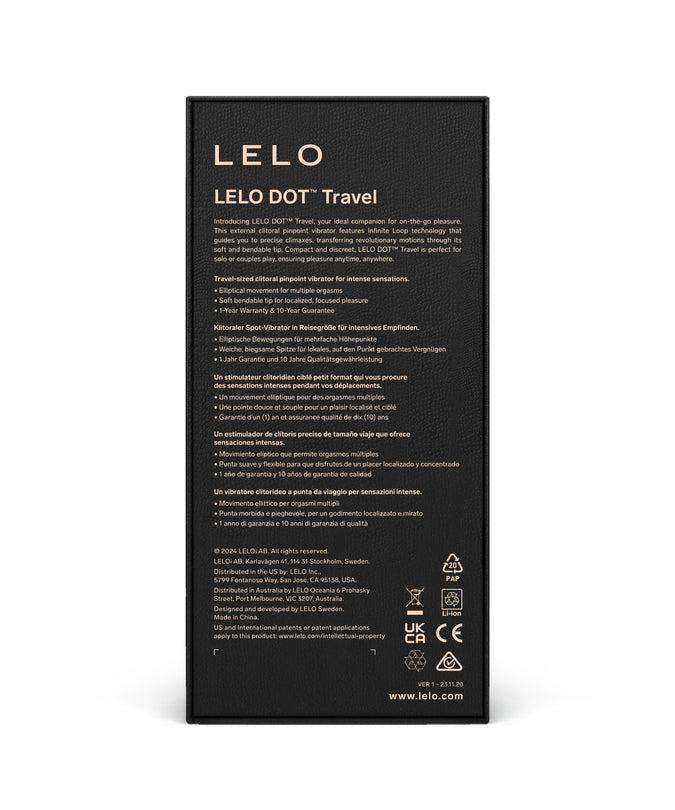 Pleasure nummer 14 van LELO: DOT Travel Paars - Reisvibrator