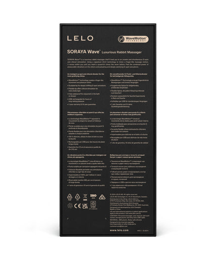 LELO – SORAYA Wave Rabbit Vibrator – Black - by Pleasurements LELO – SORAYA Wave Rabbit Vibrator – Black - by Pleasurements
