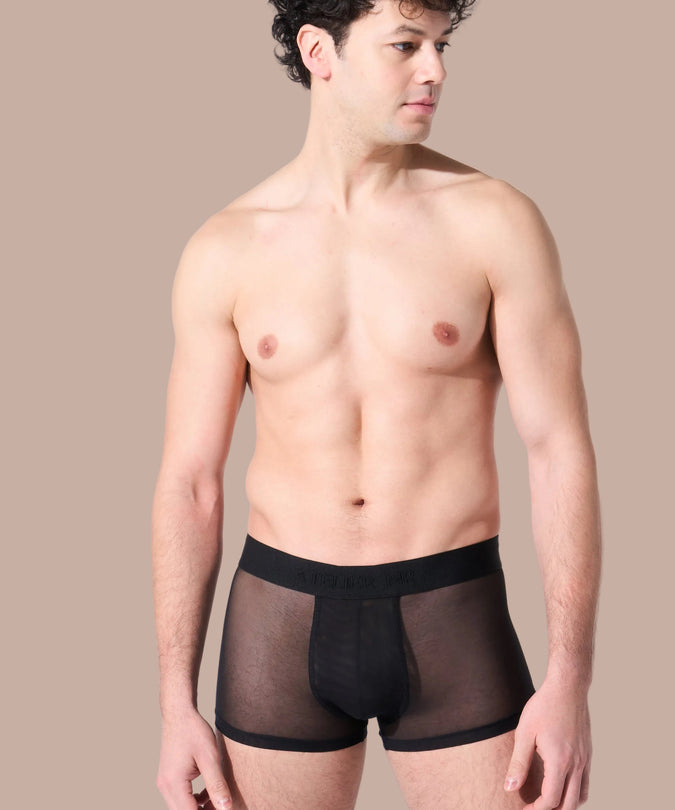 Atelier Amour Men Boxer Sheer – Black