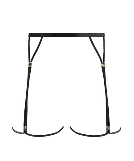 Atelier Amour – Sans Détour Suspender Black Pleasurements Atelier Amour Sans Détour zwarte jarretelgordel met kanten details en verstelbare bandjes