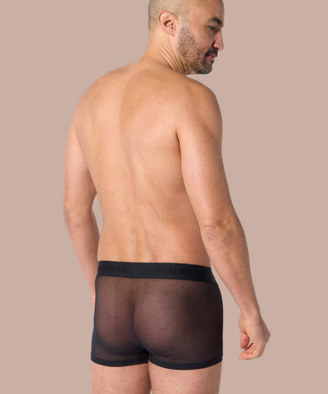 Atelier Amour Men Boxer Sheer – Black