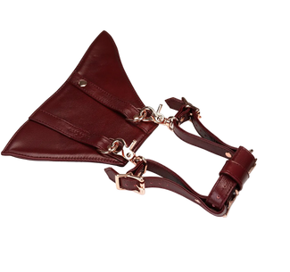 Liebe Seele Deluxe Leather Forced Orgasm Harness Strap – Wine Red Liebe Seele Deluxe Leather Forced Orgasm Harness Strap – Wine Red