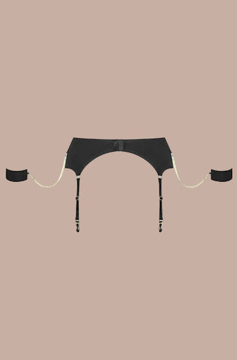 Maison Close – Tapage Nocturne Jewelry Handcuff Suspender Belt Black Maison Close – Tapage Nocturne Jewelry Handcuff Suspender Belt Black