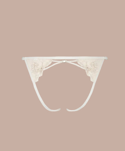 Atelier Amour – Après Minuit open slip ivoor Atelier Amour Après Minuit Open Brief - Ivory - Pleasurements