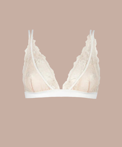 Atelier Amour – Après Minuit Beha Zonder Beugel Ivoor Atelier Amour Après Minuit Unwired Triangle Bra - Ivory - Pleasurements