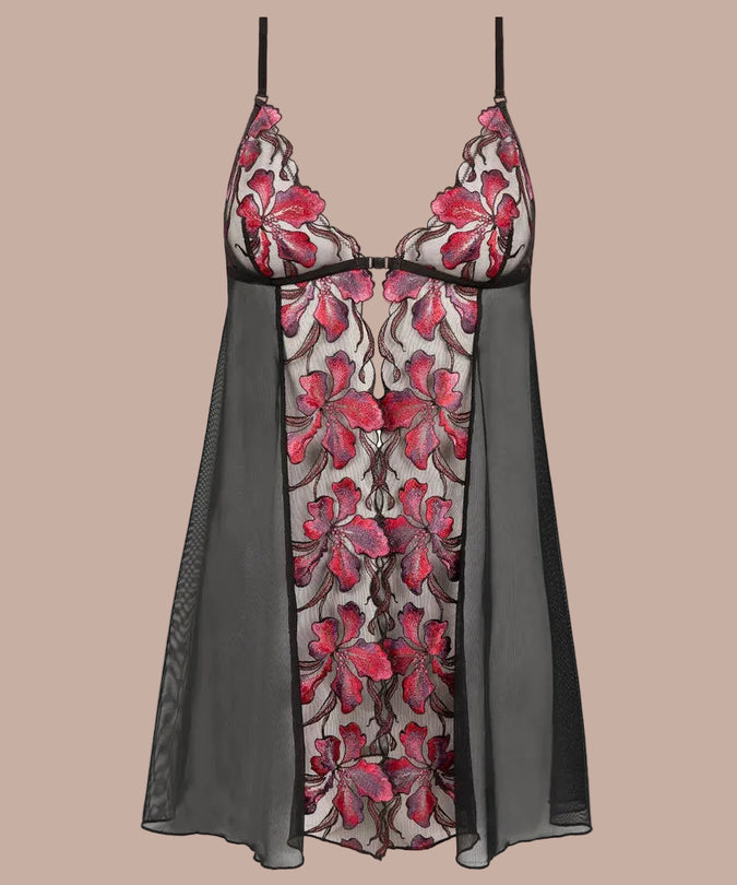 Atelier Amour – Dernier Frisson Babydoll With Front Opening Multicolor – 30% off