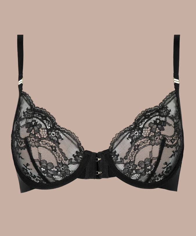 Atelier Amour Evasion Sensuelle Half cup Bra - Black - Pleasurements