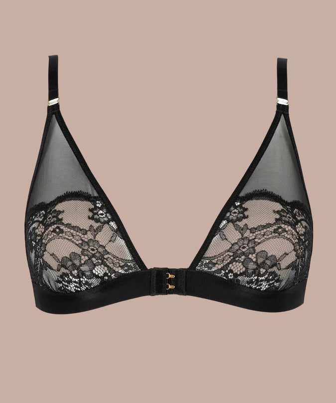 Atelier Amour Evasion Sensuelle Unwired Triangle Bra - Black - Pleasurements
