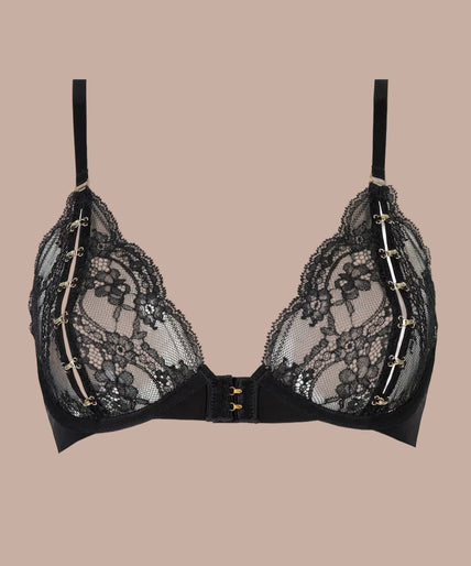 Atelier Amour – Evasion Sensuelle Wired Triangle Bra Black Atelier Amour Evasion Sensuelle Wired Triangle Bra - Black - Pleasurements