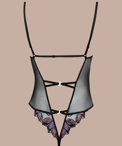 Atelier Amour – Oiseau de Paradis Bodysuit Multicolor Atelier Amour Oiseau de Paradis Body – Flowered - Pleasurements