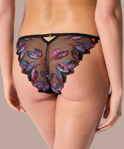 Atelier Amour – Oiseau de Paradis Slip - Zwart Atelier Amour Oiseau de Paradis Brief – Flowered - Pleasurements