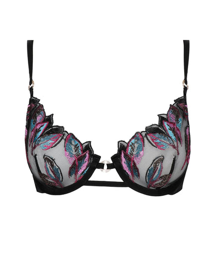 Atelier Amour – Oiseau de Paradis Half Cup Bra - Black Atelier Amour Oiseau de Paradis Half Cup Bra – Flowered - Pleasurements