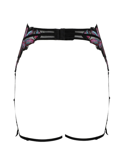 Atelier Amour – Oiseau de Paradis Suspender - Black Atelier Amour Oiseau de Paradis Suspender – Flowered - Pleasurements